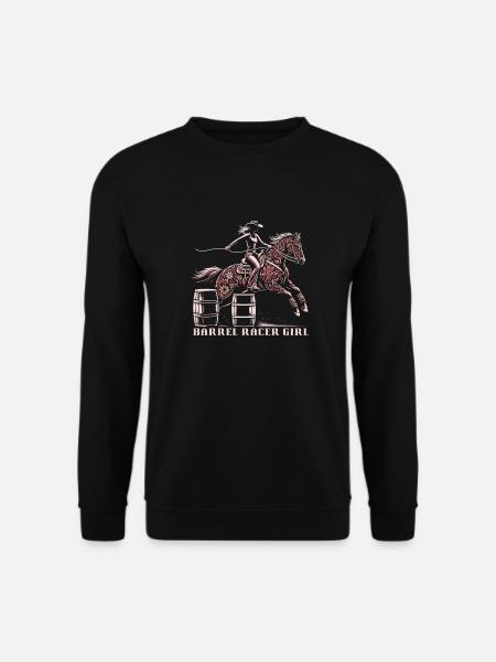 Fassrennen Westernreiten Barrel Racing - Unisex Pullover - Schwarz