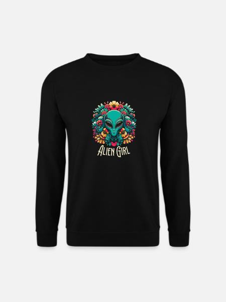 Alien Außerirdischer Alien Girl - Sweat-shirt Unisexe - noir