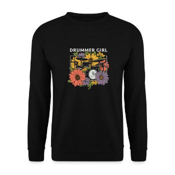 Batterie Batteur Batteur Batteur Fille - Sweat-shirt Unisexe - noir - Devant - Alina (178cm) & Michal (187cm)