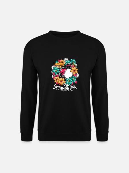 Batterie Batteur Batteur Batteur Fille - Sweat-shirt Unisexe - noir