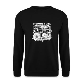 Batterie Batteur Batteur Batteur Fille - Sweat-shirt Unisexe - noir - Devant - Alina (178cm) & Michal (187cm)