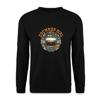 Batterie Batteur Batteur Batteur Fille - Sweat-shirt Unisexe - noir - Devant - Alina (178cm) & Michal (187cm)