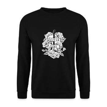 Electric Guitar Electric Guitar Guitar Girl - Unisex Sweatshirt - black - Front - Alina (178cm) & Michal (187cm)