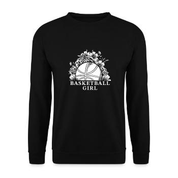 Basketball Girl Baller Girl - Unisex Sweatshirt - black - Front - Alina (178cm) & Michal (187cm)