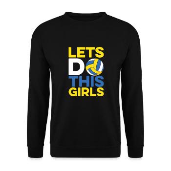 Motivation du volley-ball - Sweat-shirt Unisexe - noir - Devant - Alina (178cm) & Michal (187cm)