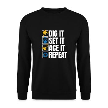 Volleyball Volleyballer - Unisex Sweatshirt - black - Front - Alina (178cm) & Michal (187cm)