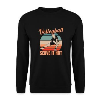 Volleyball Volleyballer - Unisex Sweatshirt - black - Front - Alina (178cm) & Michal (187cm)