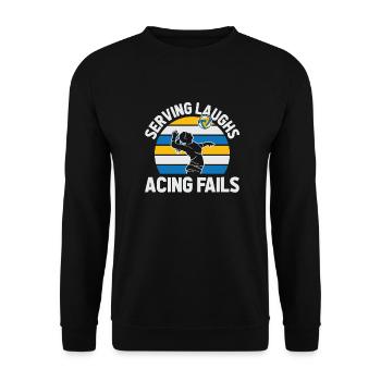 Volleyball Volleyballer - Unisex Pullover - Schwarz - Vorne - Alina (178cm) & Michal (187cm)