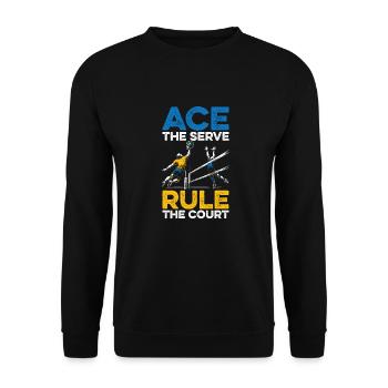 Volleyball Volleyballer - Unisex Pullover - Schwarz - Vorne - Alina (178cm) & Michal (187cm)