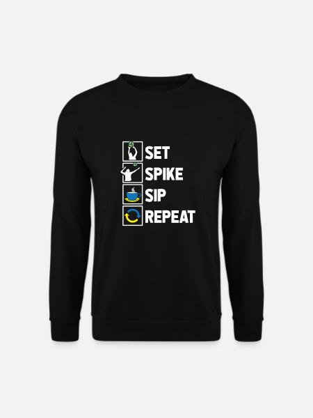 Volleyball Volleyballer Koffein - Unisex Pullover - Schwarz