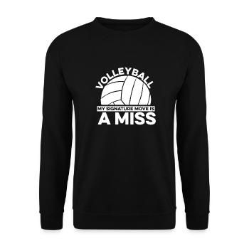 Volleyball Volleyballer - Unisex Pullover - Schwarz - Vorne - Alina (178cm) & Michal (187cm)