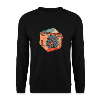 Photographe Appareil photo de photographie - Sweat-shirt Unisexe - noir - Devant - Alina (178cm) & Michal (187cm)