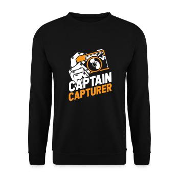 Fotograf Fotografie Kamera Capture The Moment - Unisex Pullover - Schwarz - Vorne - Alina (178cm) & Michal (187cm)
