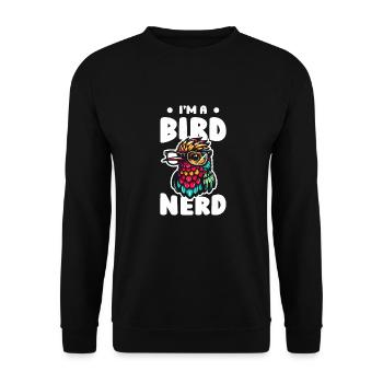 Hummingbird Bird Watching Bird Nerd - Unisex Sweatshirt - black - Front - Alina (178cm) & Michal (187cm)