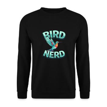 Hummingbird Bird Watching Bird Nerd - Unisex Sweatshirt - black - Front - Alina (178cm) & Michal (187cm)