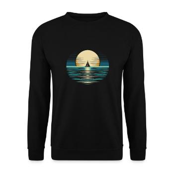Voile, Voile, Voilier - Sweat-shirt Unisexe - noir - Devant - Alina (178cm) & Michal (187cm)