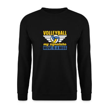 Volley-ball Volley-ball - Sweat-shirt Unisexe - noir - Devant - Alina (178cm) & Michal (187cm)