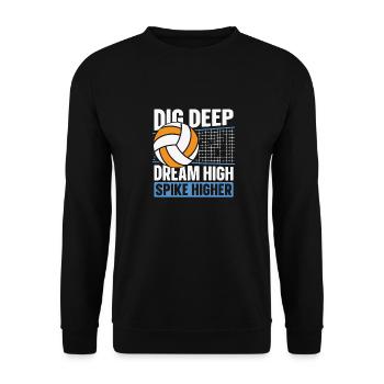 Volleyball Volleyballer - Unisex Pullover - Schwarz - Vorne - Alina (178cm) & Michal (187cm)
