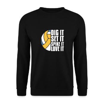Volleyball Volleyballer - Unisex Pullover - Schwarz - Vorne - Alina (178cm) & Michal (187cm)