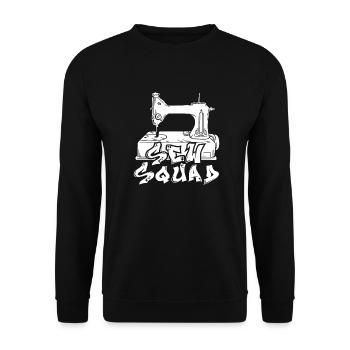Sewing Sewing Machine - Unisex Sweatshirt - black - Front - Alina (178cm) & Michal (187cm)