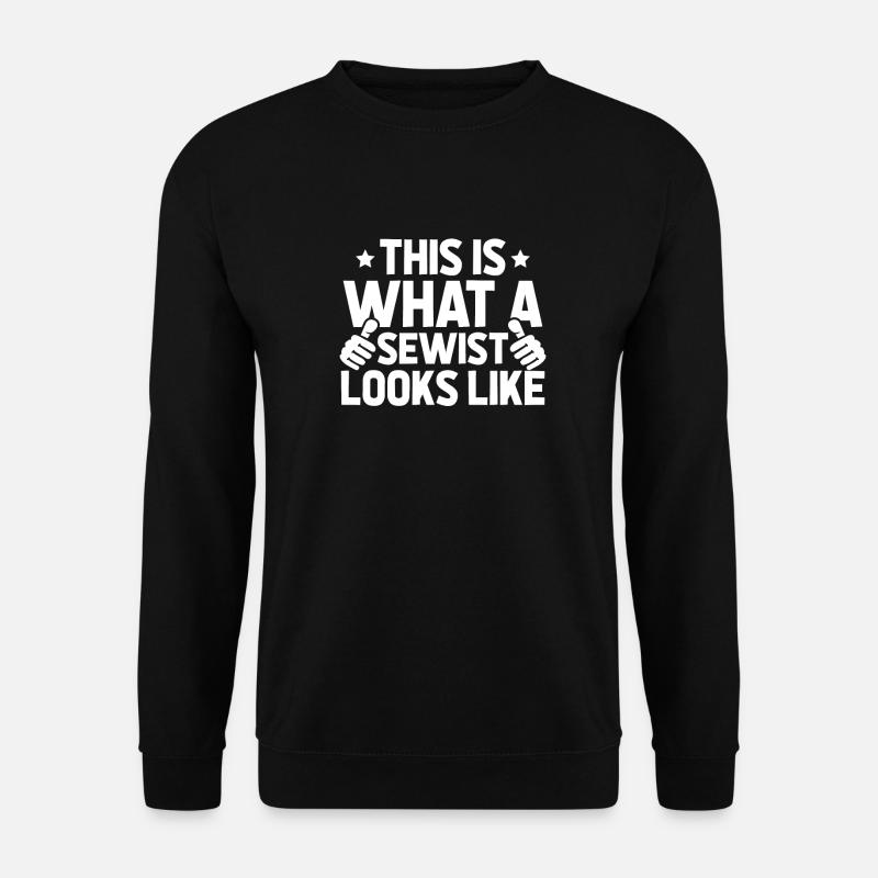 Nähen Nähmaschine - Unisex Pullover - Schwarz