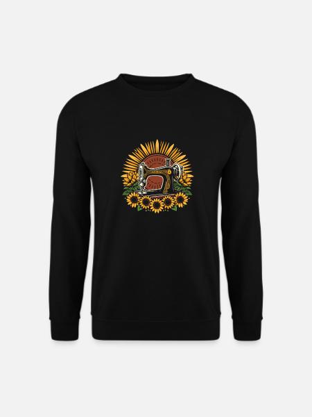 Sewing Machine Flower Sewing Machine - Unisex Sweatshirt - black
