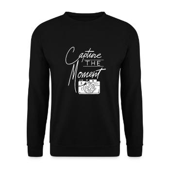 Fotograf Fotografie Kamera Capture The Moment - Unisex Pullover - Schwarz - Vorne - Alina (178cm) & Michal (187cm)