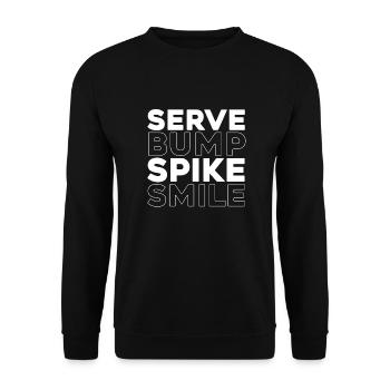 Volleyball Volleyballer - Unisex Pullover - Schwarz - Vorne - Alina (178cm) & Michal (187cm)