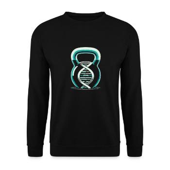 Kettlebell c’est dans mon ADN - Sweat-shirt Unisexe - noir - Devant - Alina (178cm) & Michal (187cm)
