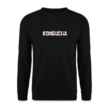 Kombucha Ekg Heartbeat - Unisex Sweatshirt - black - Front - Alina (178cm) & Michal (187cm)