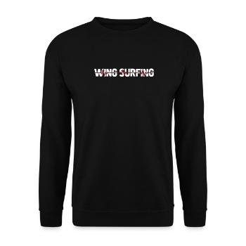 Wing Surf Wing Foil Ekg Heartbeat - Unisex Sweatshirt - black - Front - Alina (178cm) & Michal (187cm)