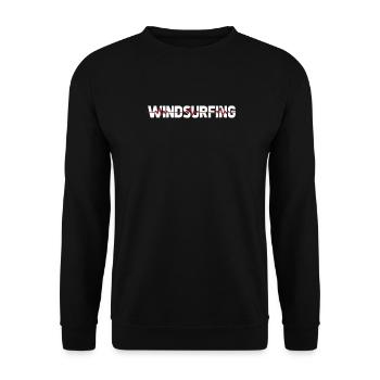 Windsurfen Windsurfer Ekg Heartbeat - Unisex Pullover - Schwarz - Vorne - Alina (178cm) & Michal (187cm)