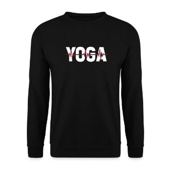 Rythme cardiaque ECG de yoga - Sweat-shirt Unisexe - noir - Devant - Alina (178cm) & Michal (187cm)