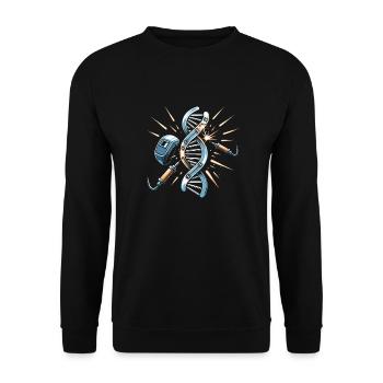 Les soudeurs ajusteurs sont dans mon ADN - Sweat-shirt Unisexe - noir - Devant - Alina (178cm) & Michal (187cm)