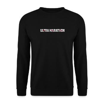 Ultramarathon ECG Heartbeat - Unisex Sweatshirt - black - Front - Alina (178cm) & Michal (187cm)