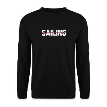 Voilier Voilier Ekg Heartbeat - Sweat-shirt Unisexe - noir - Devant - Alina (178cm) & Michal (187cm)