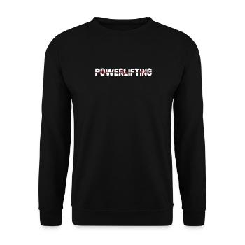 Powerlifting Powerlifter ECG Heartbeat - Unisex Sweatshirt - black - Front - Alina (178cm) & Michal (187cm)