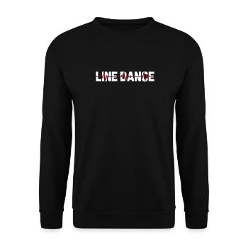 Line Dance Ekg Heartbeat - Unisex Pullover - Schwarz - Vorne - Alina (178cm) & Michal (187cm)