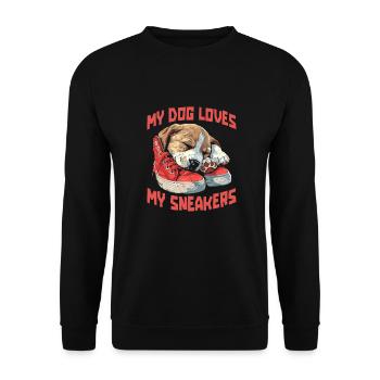 Sneakers Sneakers for dogs - Unisex Sweatshirt - black - Front - Alina (178cm) & Michal (187cm)
