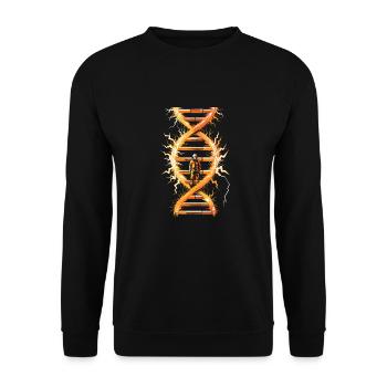 Électricien Électronicien C’est dans mon ADN - Sweat-shirt Unisexe - noir - Devant - Alina (178cm) & Michal (187cm)