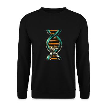 Karate Its In My Dna - Unisex Pullover - Schwarz - Vorne - Alina (178cm) & Michal (187cm)
