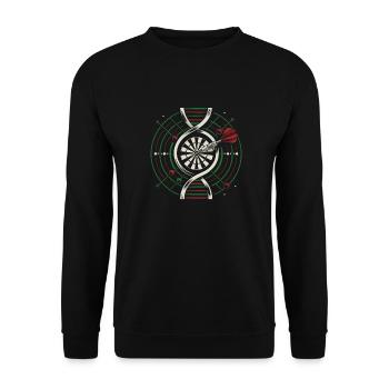 Joueurs de fléchettes C’est dans mon ADN - Sweat-shirt Unisexe - noir - Devant - Alina (178cm) & Michal (187cm)