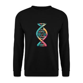 Bmx Bmx Biker Its In My Dna - Unisex Sweatshirt - black - Front - Alina (178cm) & Michal (187cm)