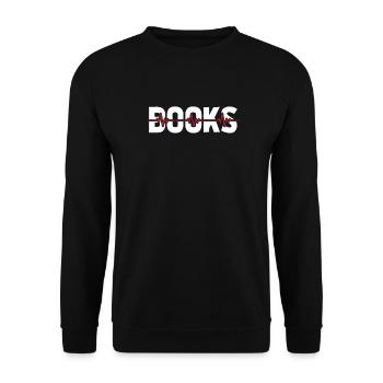 Rat de bibliothèque Rat de bibliothèque Ekg Battement de cœur - Sweat-shirt Unisexe - noir - Devant - Alina (178cm) & Michal (187cm)