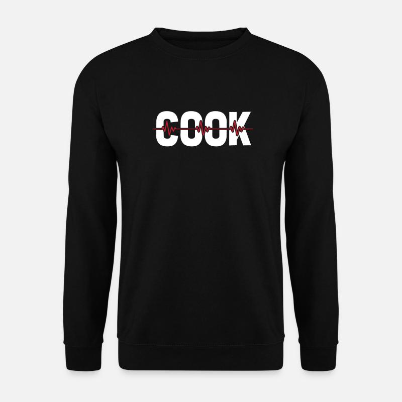 Cook Cooking ECG Heartbeat - Unisex Sweatshirt - black