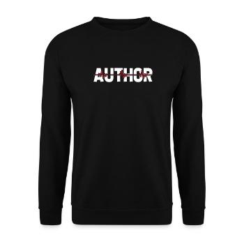 Schriftsteller Autor Ekg Heartbeat - Unisex Pullover - Schwarz - Vorne - Alina (178cm) & Michal (187cm)