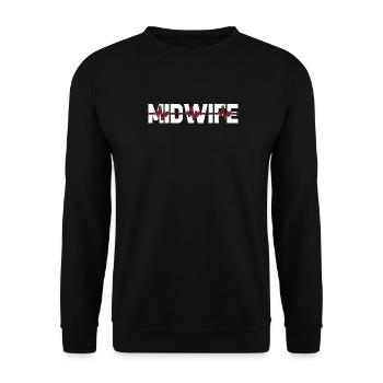 Midwife Ekg Heartbeat - Unisex Sweatshirt - black - Front - Alina (178cm) & Michal (187cm)