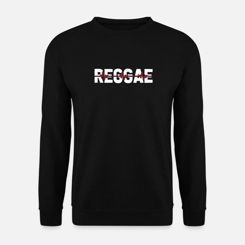 Reggae Ekg Heartbeat - Sweat-shirt Unisexe - noir