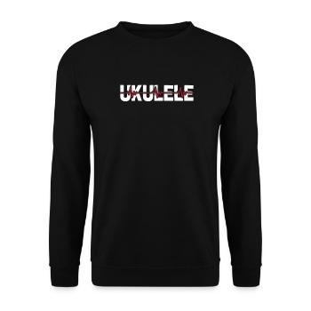 Ukulélé Ekg Heartbeat - Sweat-shirt Unisexe - noir - Devant - Alina (178cm) & Michal (187cm)