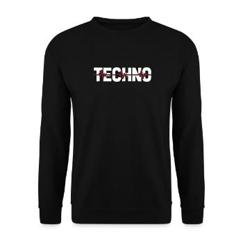 Techno Raver Ekg Heartbeat - Sweat-shirt Unisexe - noir - Devant - Alina (178cm) & Michal (187cm)